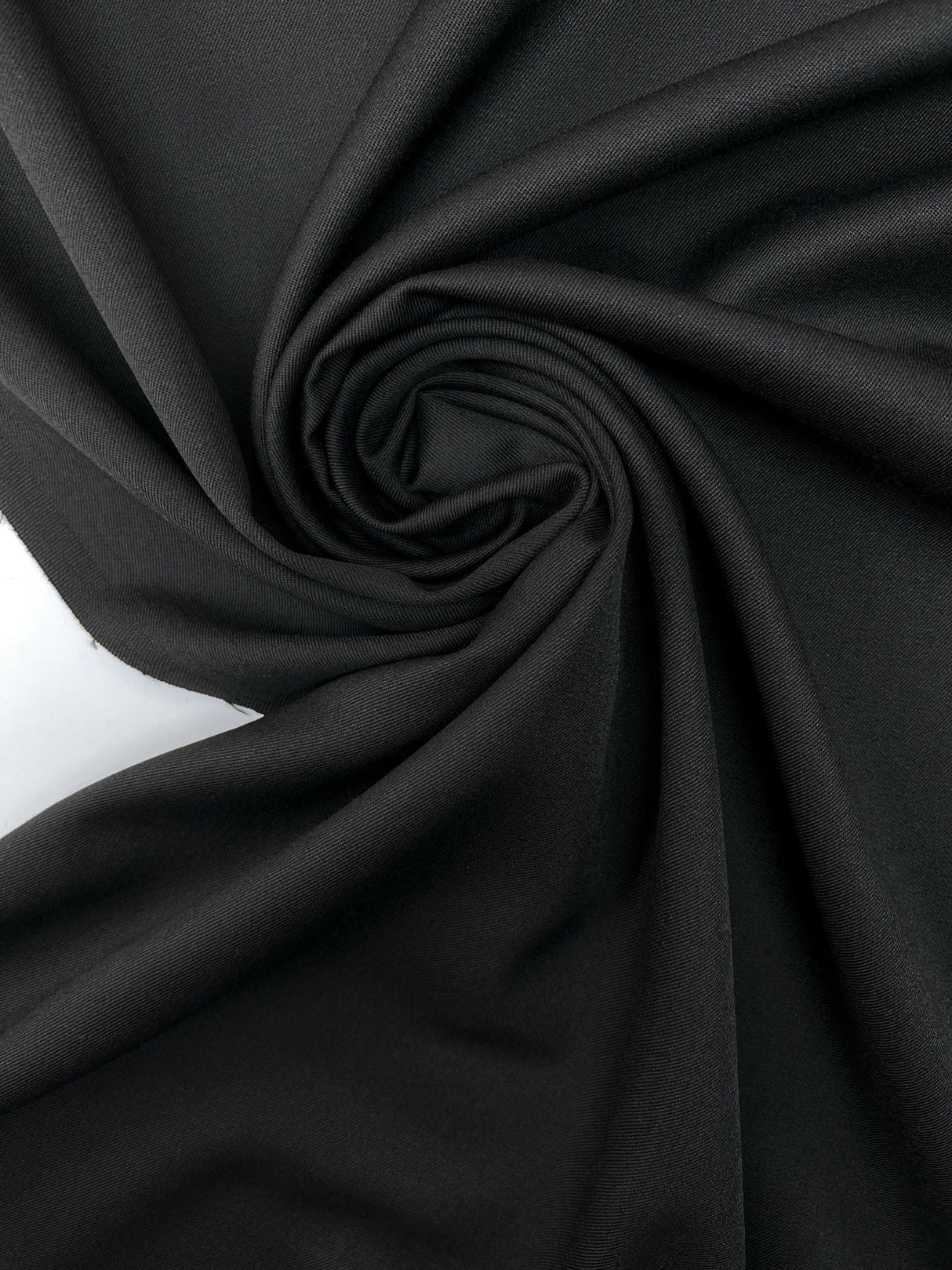 Wool Twill Suit Fabric Black