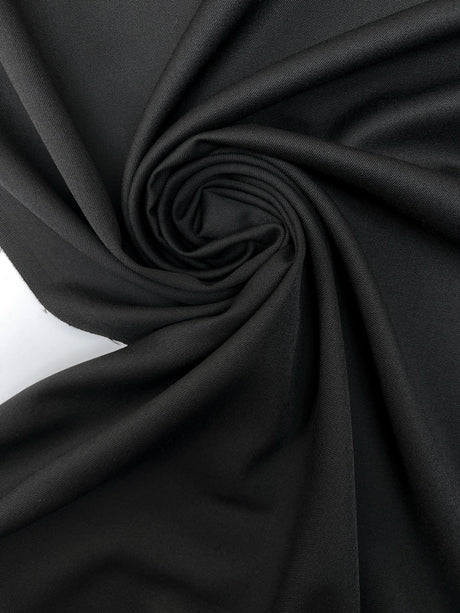 Wool Twill Suit Fabric Black