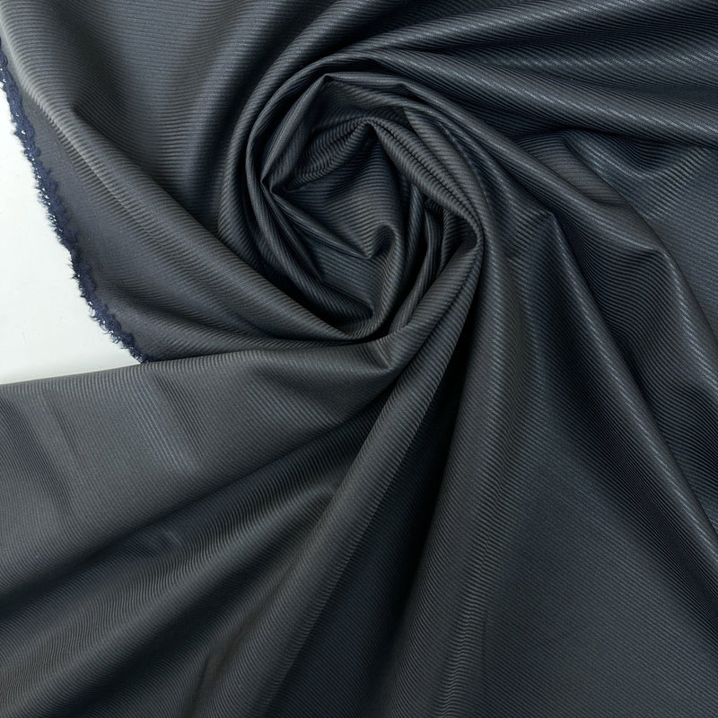 Wool Jacquard Blue Striped Suiting Fabric