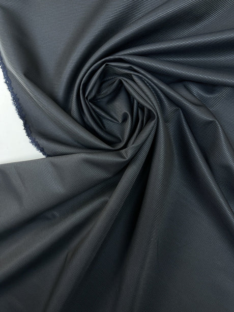 Wool Jacquard Blue Striped Suiting Fabric