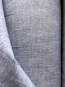 1 Yard Indigo Tweed Linen Cotton Stretch Fabric with Two Tone Woven Texture 46 Inches Wide
