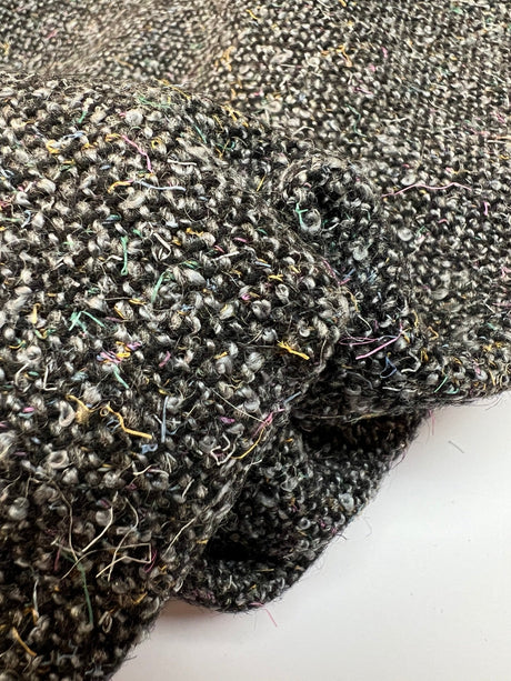 Wool Bouclé Fabric Gray Shades