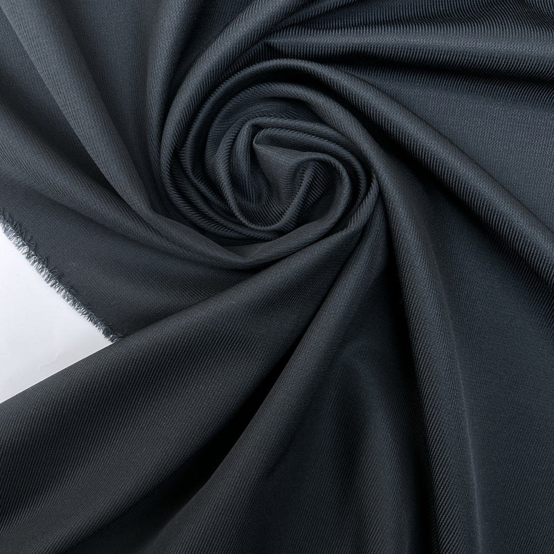 Wool Jacquard Suiting Blue Black Striped