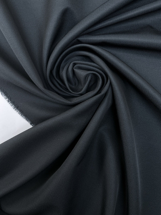 Wool Jacquard Suiting Blue Black Striped