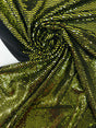Lurex Polyester Blend Knitted Fabric Golden Green