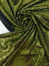 Golden Green Lurex Knitted Fabric