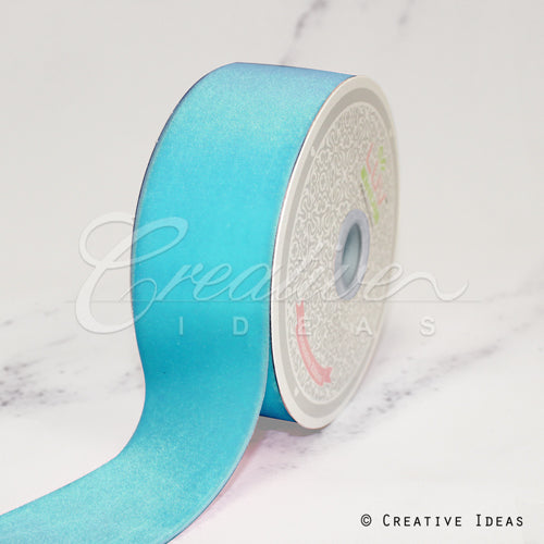 1 1/2" Bright Velvet Ribbon-7 Yds (Blue)