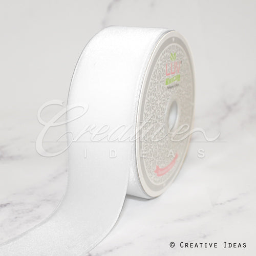 1 1/2" Bright Velvet Ribbon-7 Yds (White)