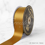 1 1/2" Double Face Satin-25 Yds (Antique Gold)