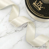 1 1/2" Double Face Satin-25 Yds (Antique White)