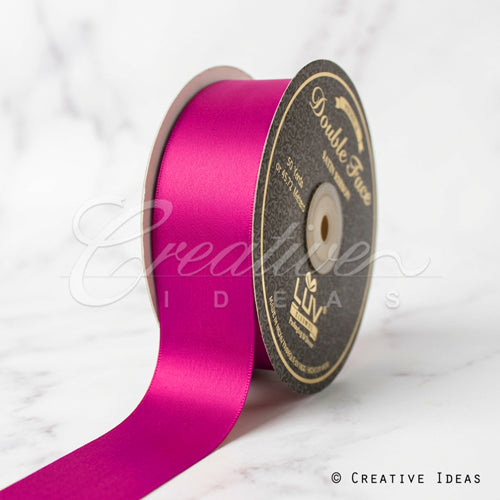1 1/2" Double Face Satin-25 Yds (Azalea)