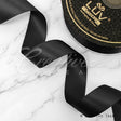 1 1/2" Double Face Satin-25 Yds (Black)