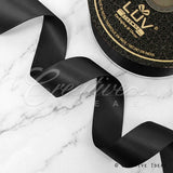 1 1/2" Double Face Satin-25 Yds (Black)