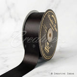 1 1/2" Double Face Satin-25 Yds (Black)