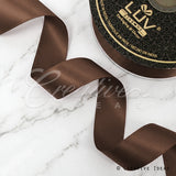 1 1/2" Double Face Satin-25 Yds (Brown)