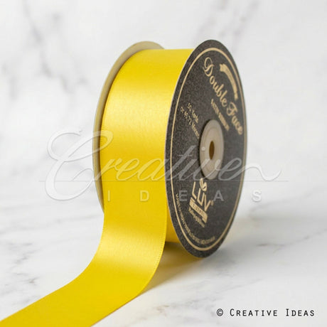 1 1/2" Double Face Satin-25 Yds (Daffodil)
