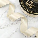 1 1/2" Double Face Satin-25 Yds (Ivory)