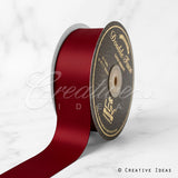 1 1/2" Double Face Satin-25 Yds (Scarlet Red)