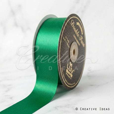 1 1/2" Double Face Satin-25 Yds (Vibrant Green)