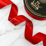 1 1/2" Double Face Satin-25 Yds (Vibrant Red)