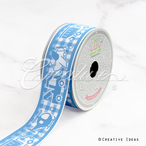 1 1/2" Grosgrain Baby Boys/Girls Elements-10 Yds (Blue)
