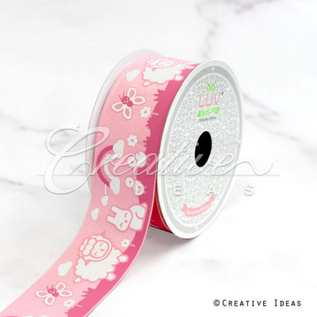 1 1/2" Grosgrain Baby Boys/Girls Elements-10 Yds (Pink)