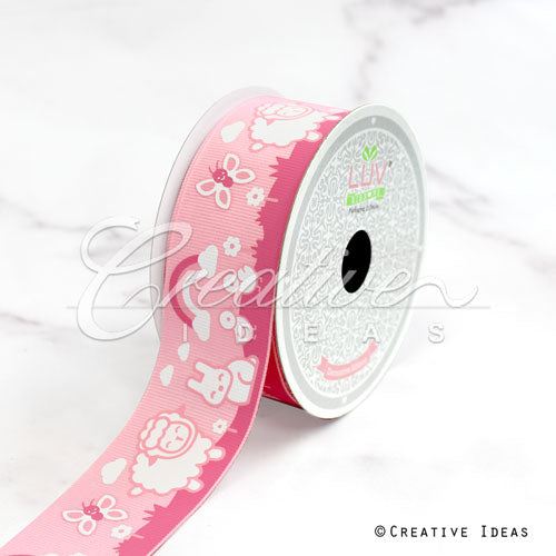 1 1/2" Grosgrain Baby Boys/Girls Elements-10 Yds (Pink)