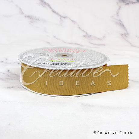 1 1/2" Grosgrain Ribbon - 50 Yards (Antique Gold)