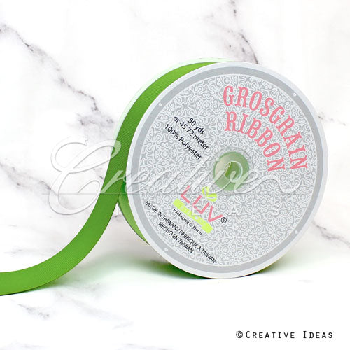 1 1/2" Grosgrain Ribbon - 50 Yards (Apple Green)