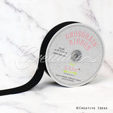 1 1/2" Grosgrain Ribbon - 50 Yards (Black)