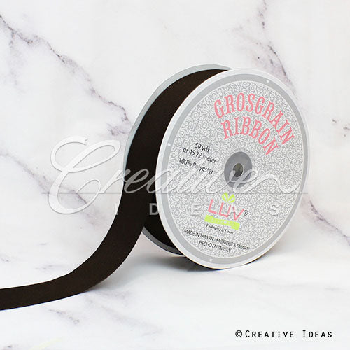 1 1/2" Grosgrain Ribbon - 50 Yards (Brown)