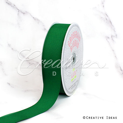 1 1/2" Grosgrain Ribbon - 50 Yards (Emerald Green)