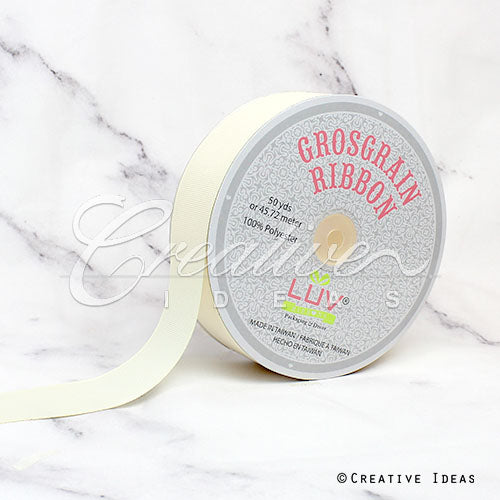 1 1/2" Grosgrain Ribbon - 50 Yards (Ivory)