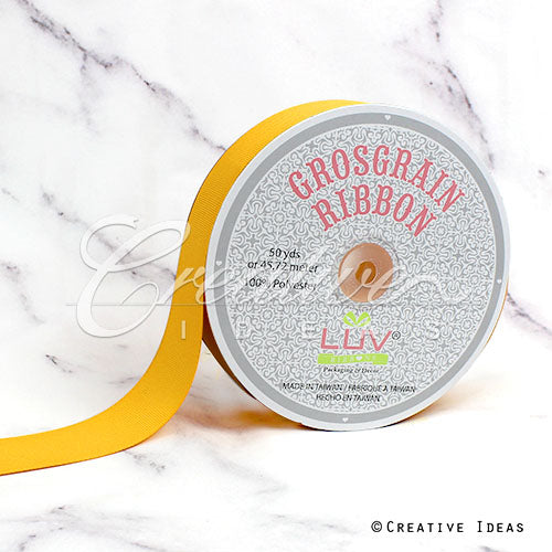 1 1/2" Grosgrain Ribbon - 50 Yards (Light Gold)