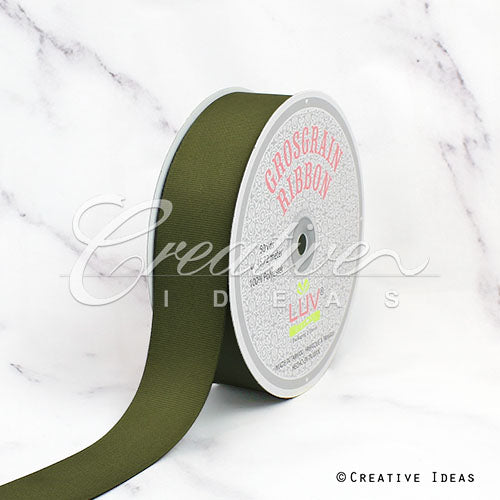 1 1/2" Grosgrain Ribbon - 50 Yards (Moss Green)
