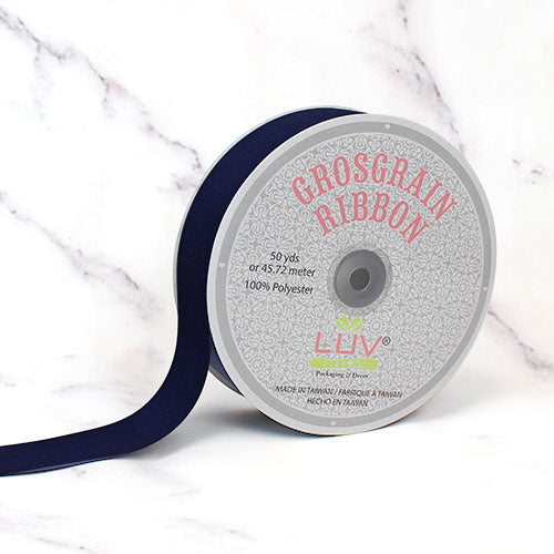 1 1/2" Grosgrain Ribbon - 50 Yards (Navy Blue)
