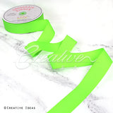 1 1/2" Grosgrain Ribbon - 50 Yards (Neon Green)