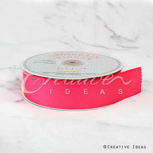 1 1/2" Grosgrain Ribbon - 50 Yards (Neon Pink)