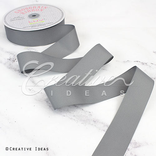 1 1/2" Grosgrain Ribbon - 50 Yards (Silver)