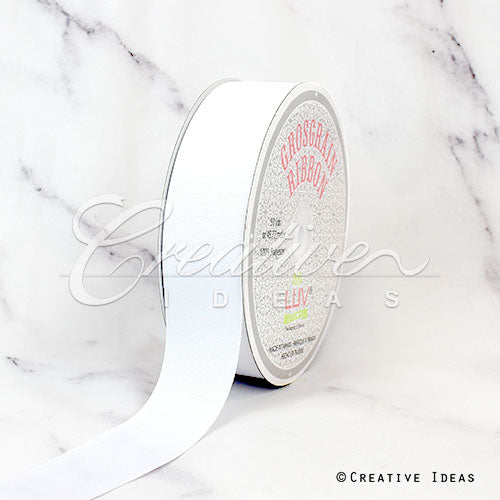 1 1/2" Grosgrain Ribbon - 50 Yards (White)