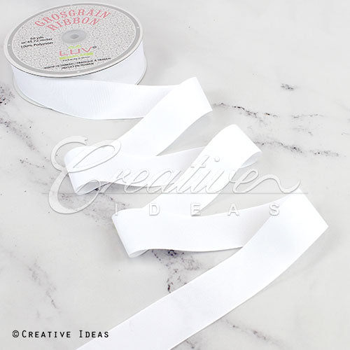 1 1/2" Grosgrain Ribbon - 50 Yards (White)