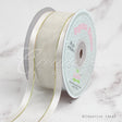 1 1/2" Organza With Satin And Gold Edge Ribbon - 25 Yards (Antique White)