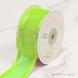 1 1/2" Organza With Satin And Gold Edge Ribbon - 25 Yards (Apple Green)