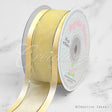1 1/2" Organza With Satin And Gold Edge Ribbon - 25 Yards (Baby Maize)