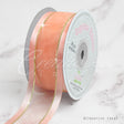 1 1/2" Organza With Satin And Gold Edge Ribbon - 25 Yards (Light Peach)