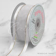 1 1/2" Organza With Satin And Gold Edge Ribbon - 25 Yards (White)