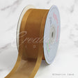 1 1/2" Organza With Satin Edge Ribbon - 25 Yards (Antique Gold)