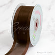 1 1/2" Organza With Satin Edge Ribbon - 25 Yards (Brown)