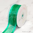 1 1/2" Organza With Satin Edge Ribbon - 25 Yards (Emerald Green)