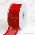 1 1/2" Organza With Satin Edge Ribbon - 25 Yards (Red)